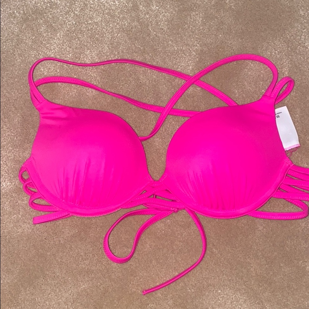 Pink bikini top